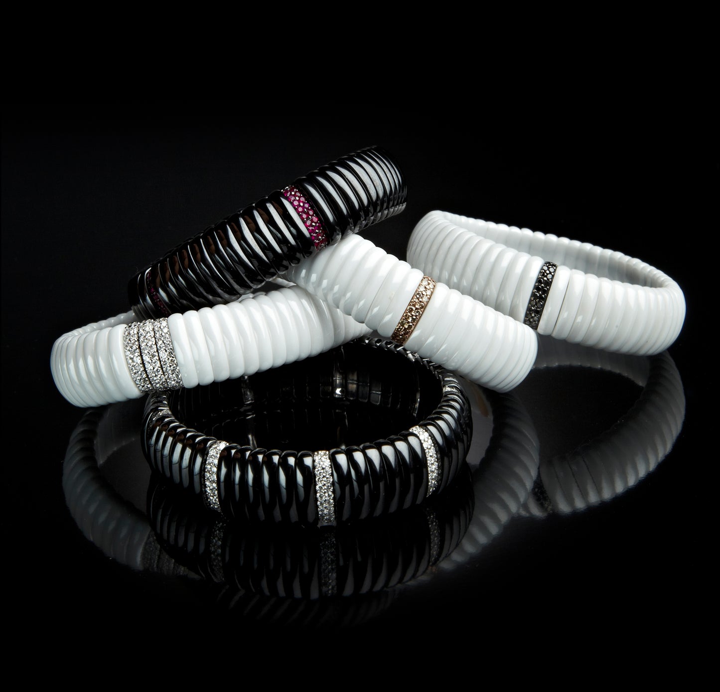 Silhouette Schmuck Keramik Stretcharmband